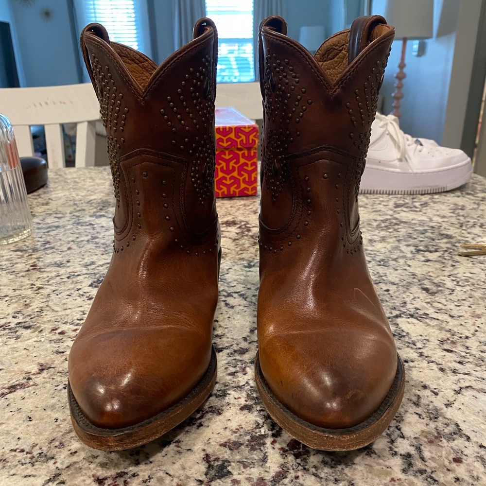 Frye studded Cowboy boots